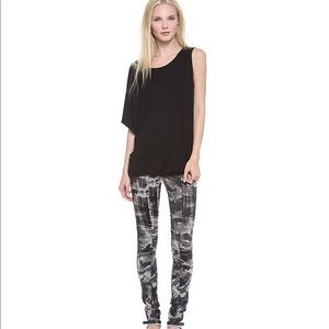 Zero + Maria Cornejo Nyla Print + Leather Leggings